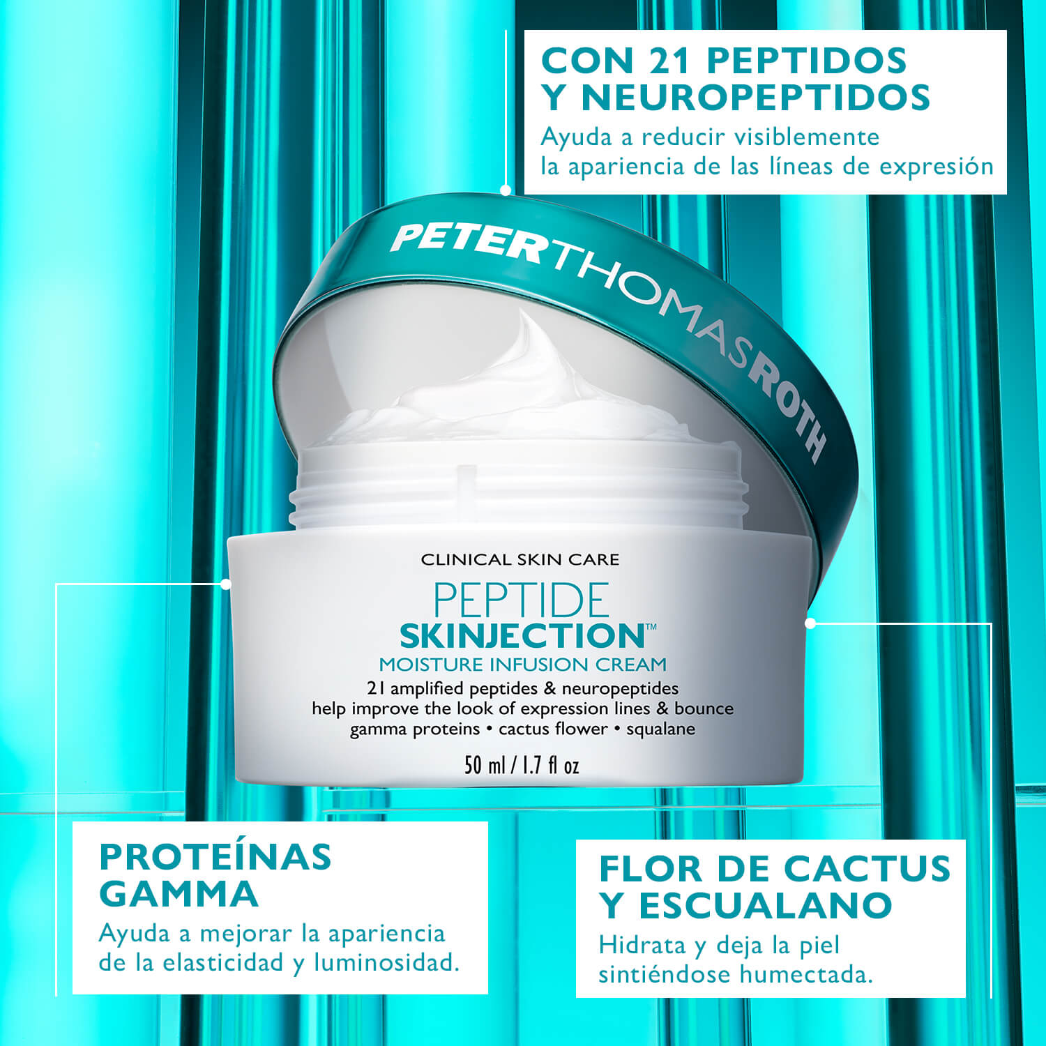 PEPTIDE SKINJECTION™ MOISTURE INFUSION REFILLABLE CREAM (CREMA HIDRATANTE)